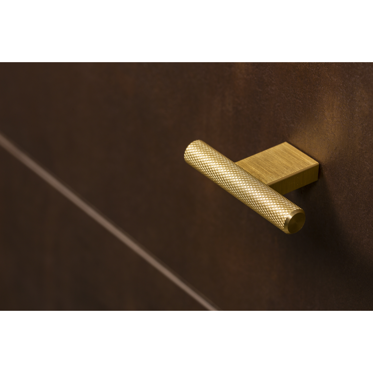 T-knop GRAF MINI L60 aluminium geborsteld zwart